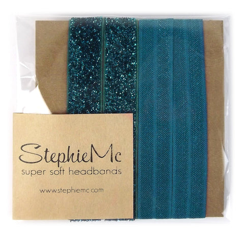 Peacock Glitter Headband Pack