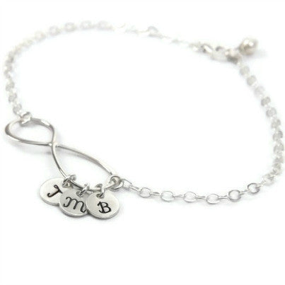 Infinity Initial Bracelet