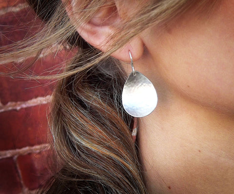 Teardrop Earrings - Sterling Silver