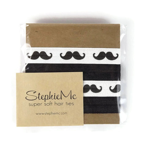 Mustachio Hair Ties