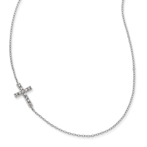 Sideways Cross with Crystals